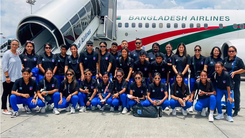 Nepali women’s team leaves for Bangladesh, scheduled to play 2 friendly matches